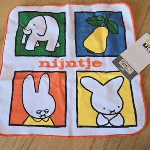 Miffy 70th Anniversary towel handkerch Unused Sanrio kawaii plush bag rare Pouch